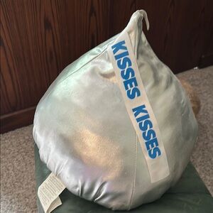 Round Silver Satin Pillow